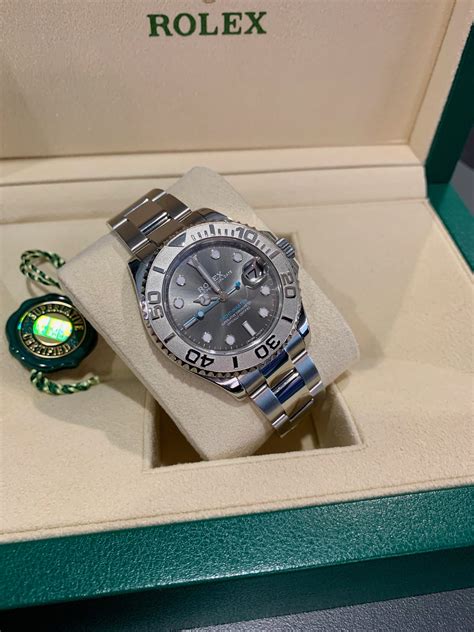 rolex yachtmaster 35mm steel platinum price|yacht master rolex watch price.